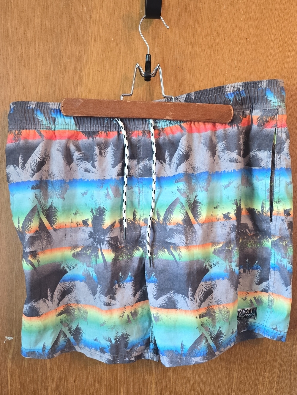 Maui and Sons Multicolor Tropical Stripe Swim Shorts
